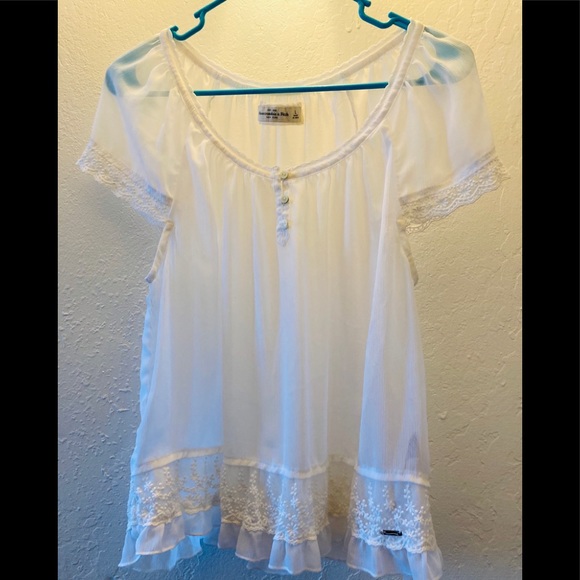 Abercrombie & Fitch Tops - ABERCROMBIE & Fitch Chiffon Sheer Blouse